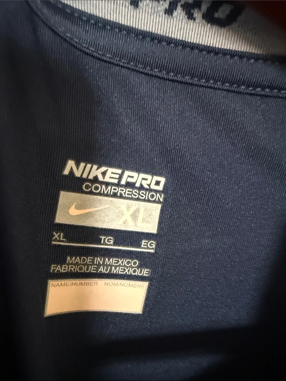 Nike Pro Dri-FIT Compression Long Sleeve Shirt Navy NWT